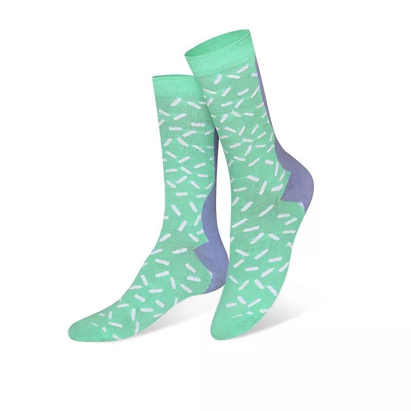 Women's socks ice cream, size 36-39 color blue/purple