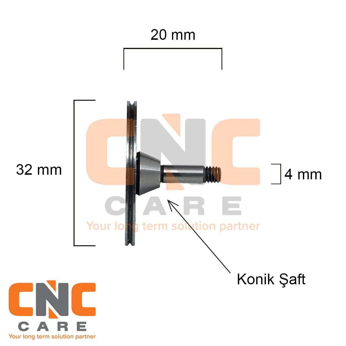 CNC CAREÇap: 32 Boy: 20 Tek Taraftan Konik Milli Makara153.02.129
