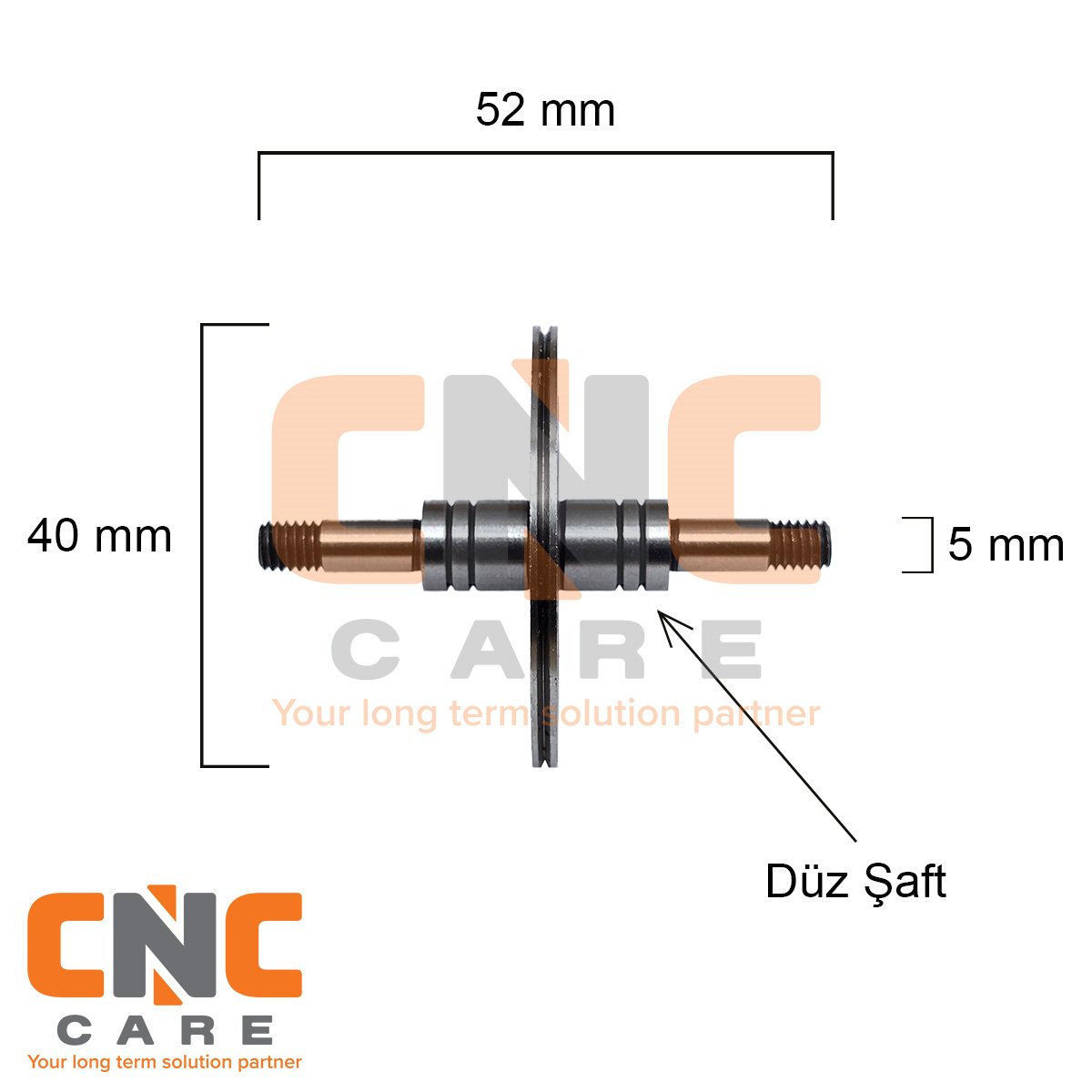 CNC CAREÇap: 40 Boy: 52 Çift Taraftan Düz Milli Makara153.02.125