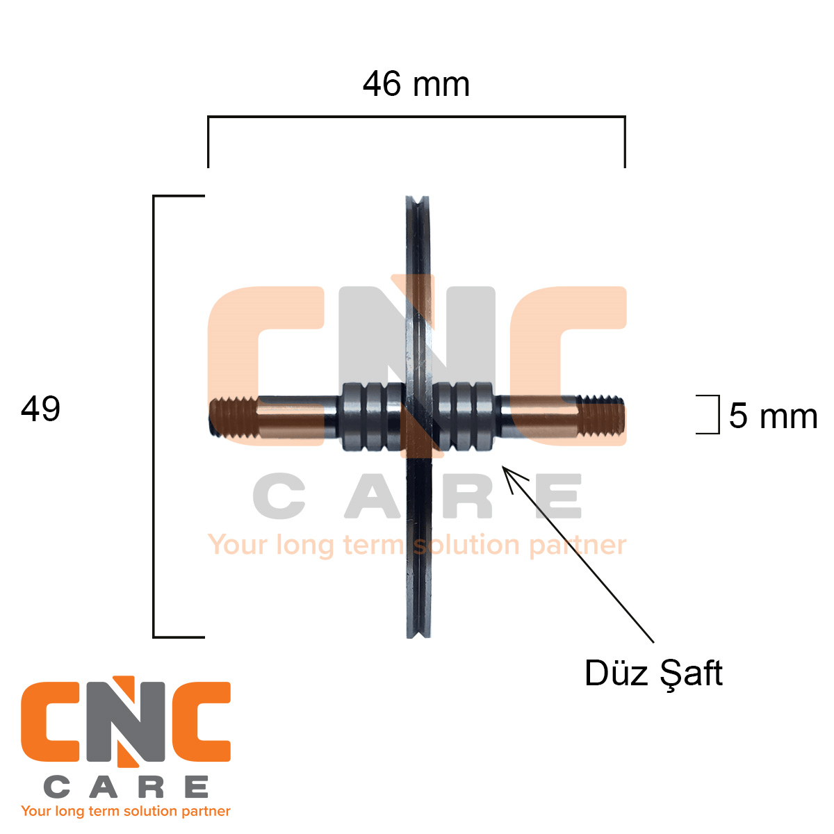 CNC CAREÇap: 49 Boy: 46 Çift Taraftan Düz Milli Makara153.02.012