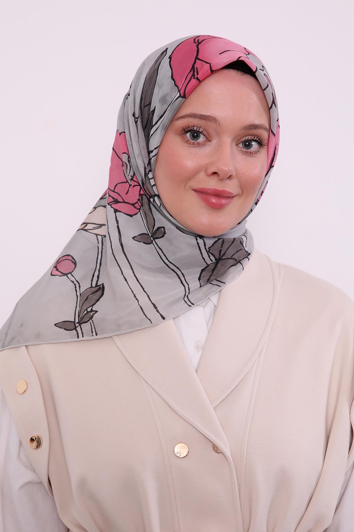 Silk Elite Eşarp | Bulut Grisi