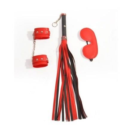 Fetish Fantezi Ürünleri3 Parçadan Oluşan Mükemmel Fetiş Koleksiyon Set KırmızıLilituShop