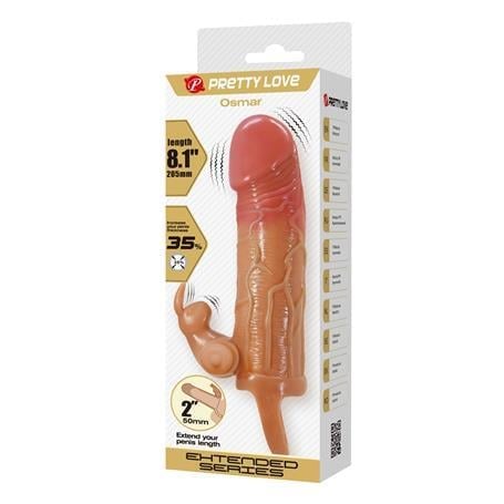 Penis Kılıfları Halkaları5 cm Dolgu Uzatmalı Titreşimli Penis Kılıfı Prezervatif Vibratör - OsmarLilituShop