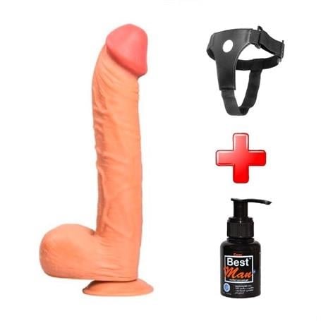 Belden Bağlamalı PenislerBelden Bağlamalı 31,5 cm Dev Boy Realistik Vantuzlu Dildo PenisLilituShop
