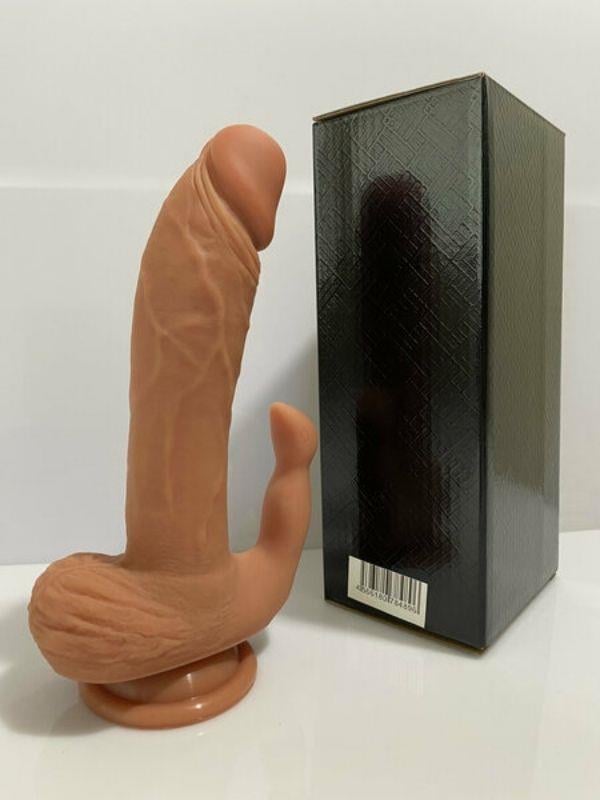 Realistik DildolarKılitoris Uyarımlı Çift Katmanlı Premium DildoElisium