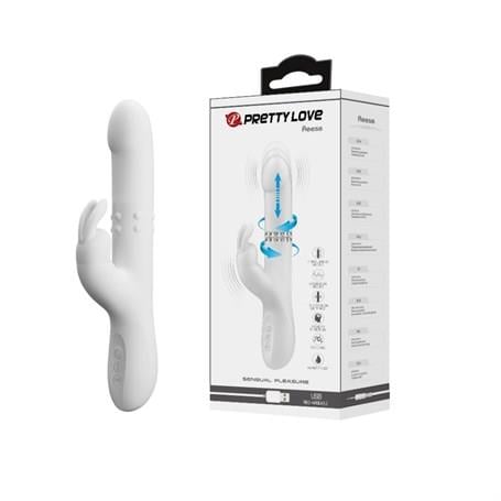 Vibratör ÇeşitleriUSB Şarjlı İleri Geri Hareketli 4 Modlu Klitoris Uyarıcılı Tavşan VibratörLilituShop
