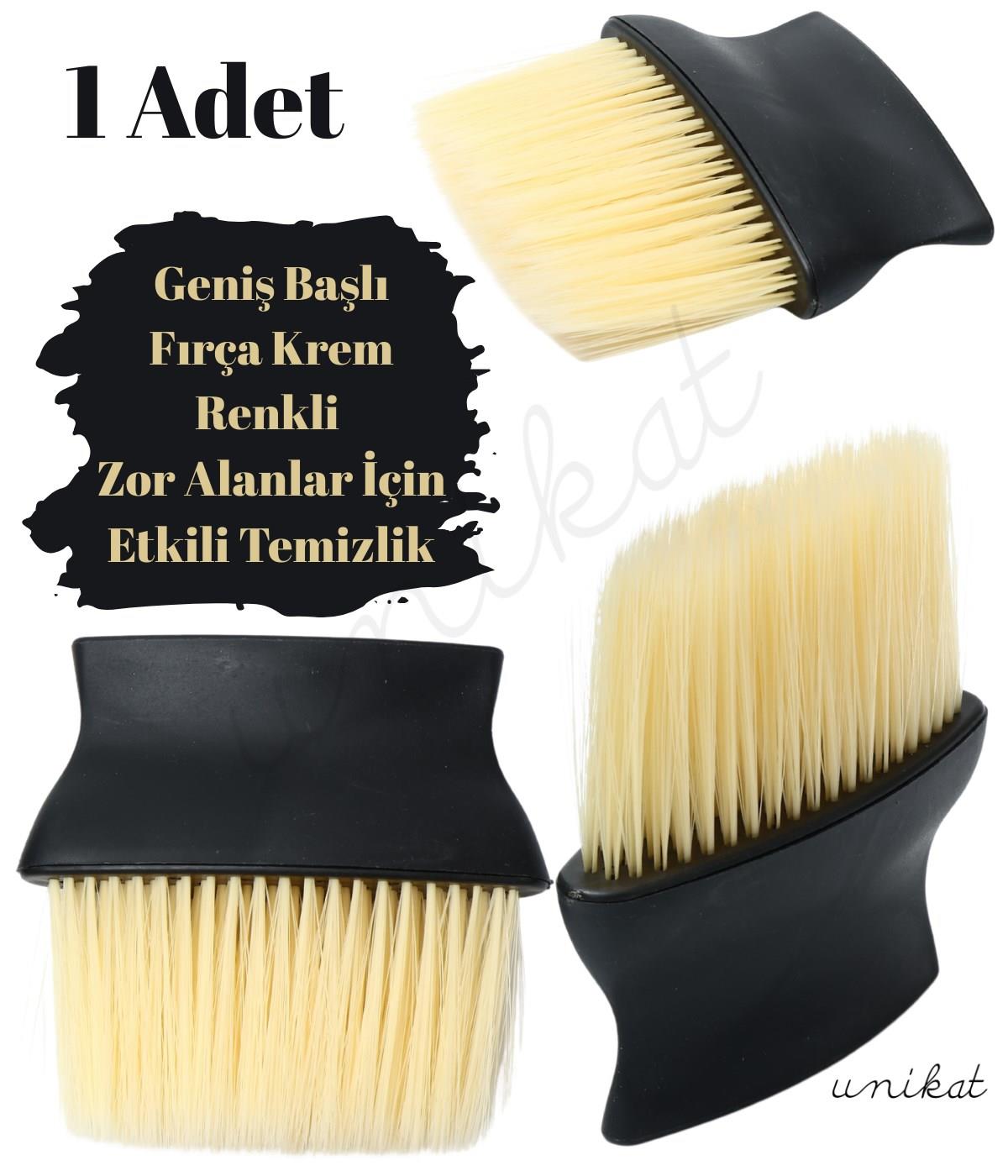 BAYİ ÜRÜNÜ Geniş Başlı Fırça Krem Renkli Zor Alanlar İçin Etkili Temizlik Toz Alma
