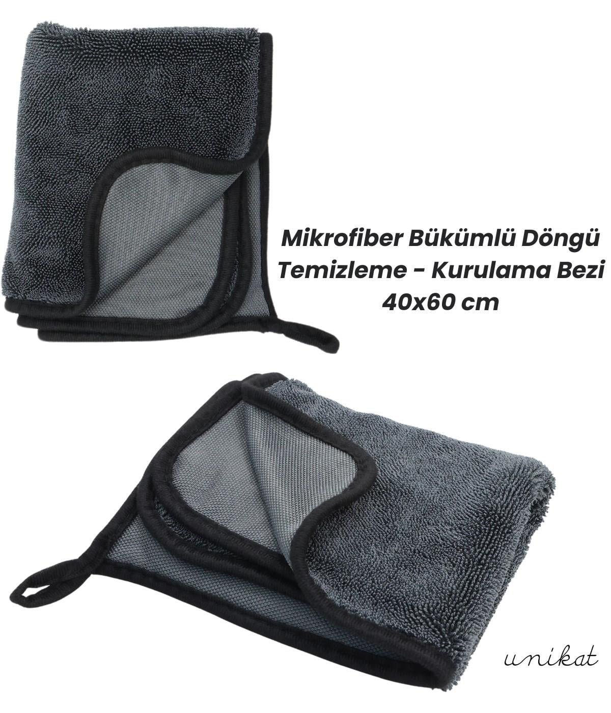BAYİ ÜRÜNÜ Mikrofiber Burgu Lop Temizlik Bezi – 40x60 cm Yumuşak Kumaş Kaput Kurulama Havlusu 1 Adet