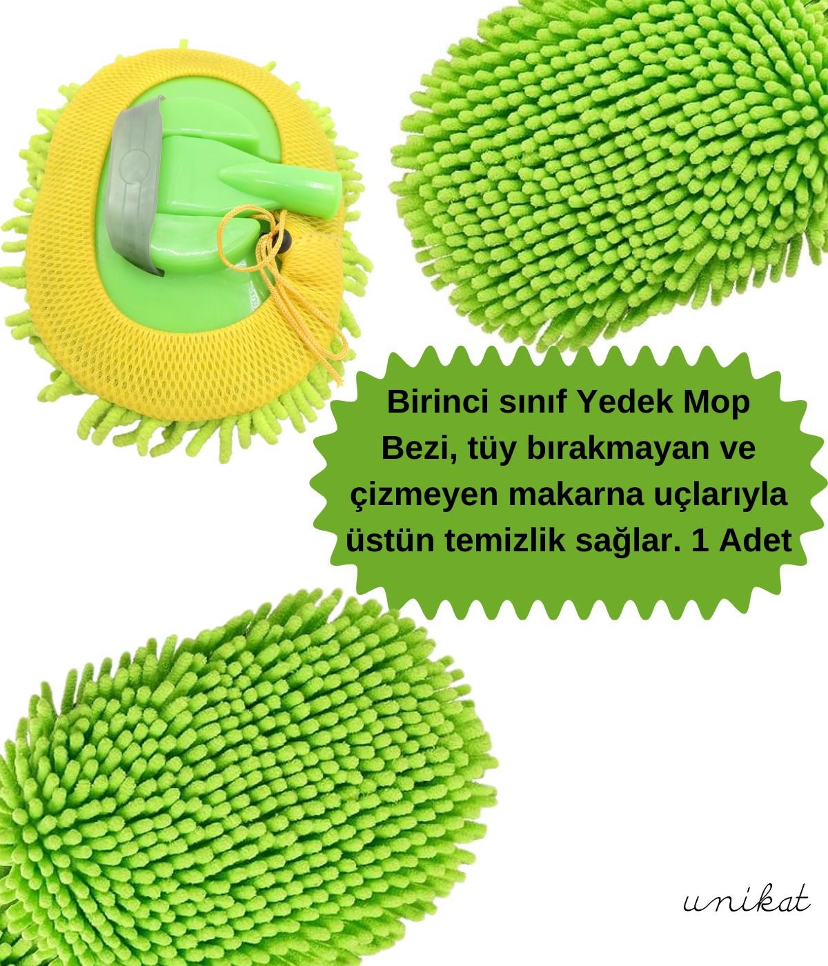 BAYİ ÜRÜNÜ Teleskopik Mikrofiber Araç Yıkama Fırçası Yedek Mop Başlığı Sarı 1 Adet