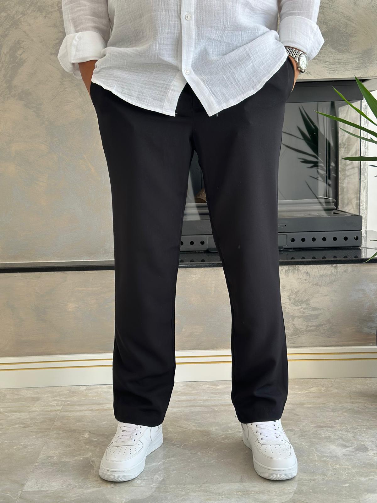 Erkek  Regular Fit Premium Chino Pantolon Siyah Eca013