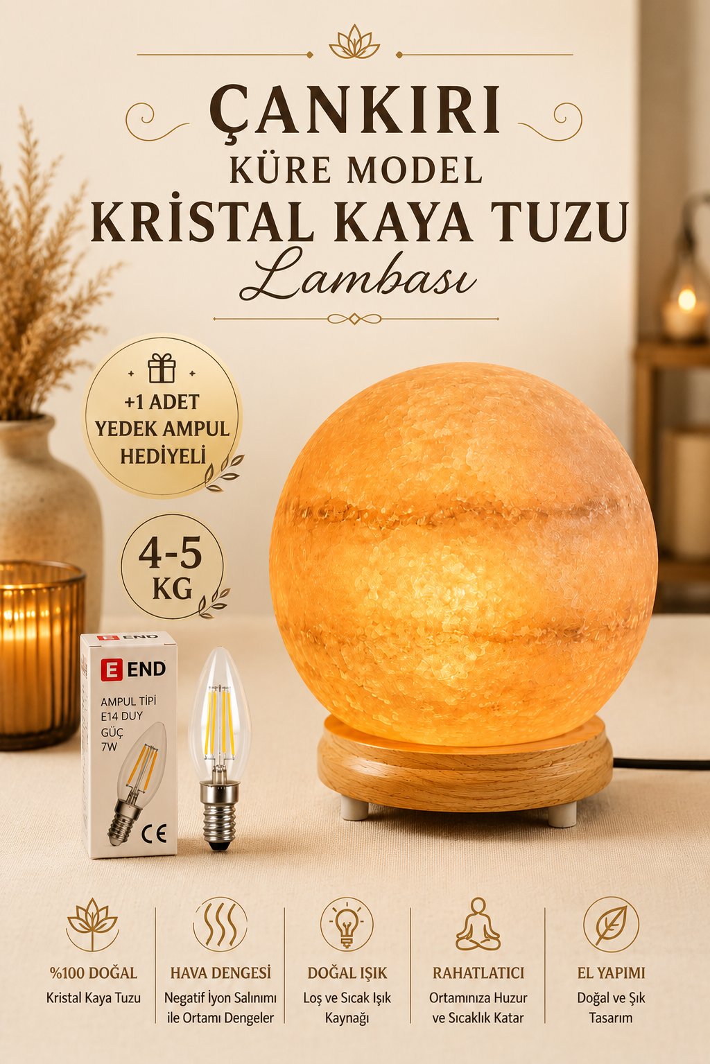 ÇANKIRI KÜRE MODEL TUZ LAMBASI 2-3Kg