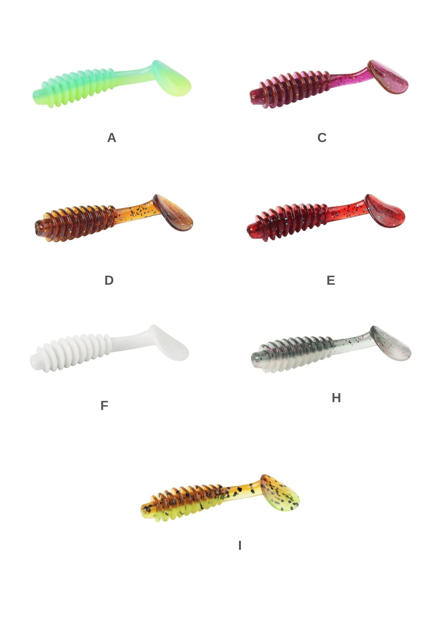 SPARCLE RUBBRING SHAD 5CM I 15 pcs