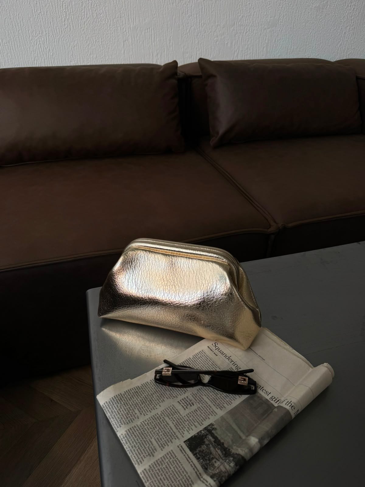 Altın Sarısı Clutch Chloe Çanta