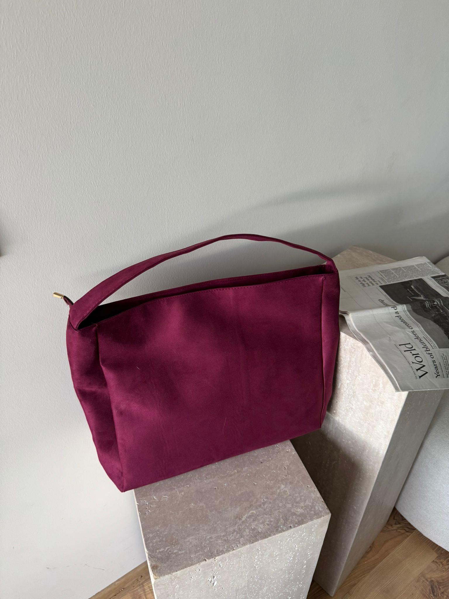 Bordo Süet Basic Çanta