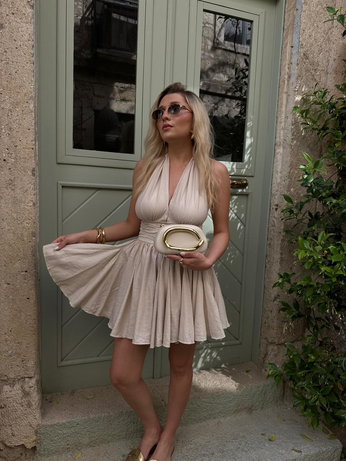 Krem Gold Saplı Bonita Çanta