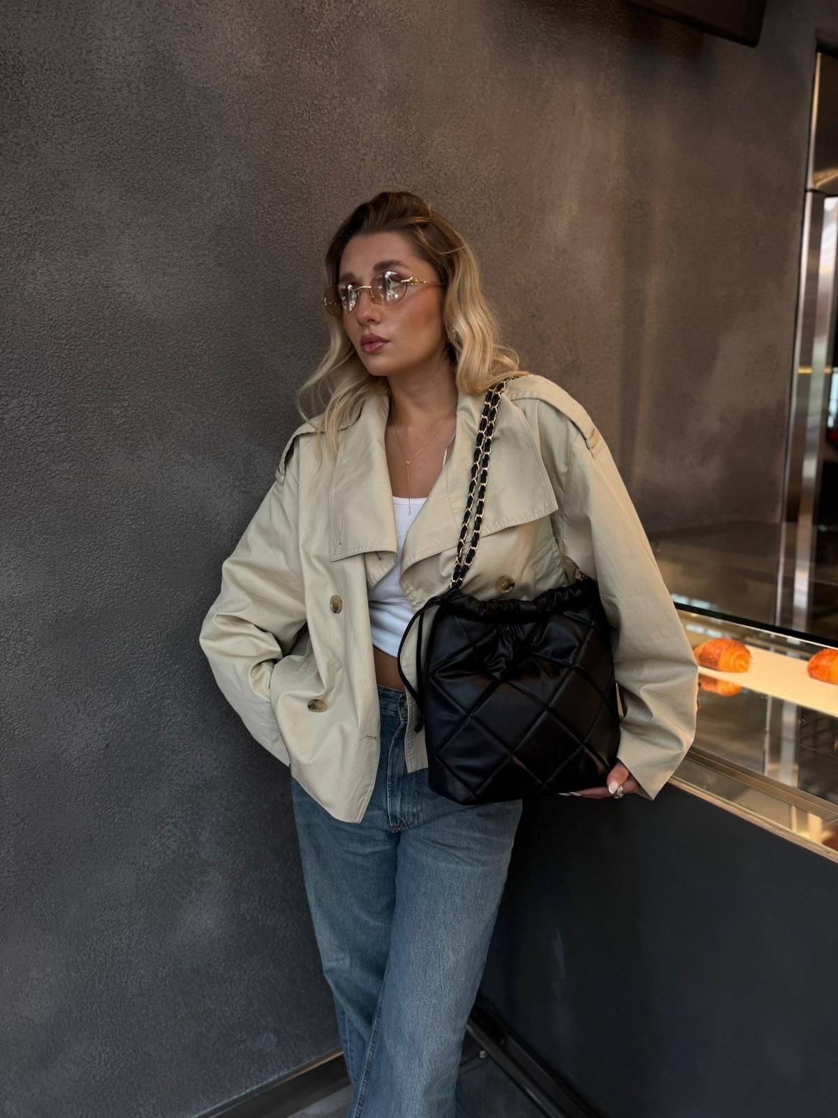 Siyah Clara Zincirli Çanta 