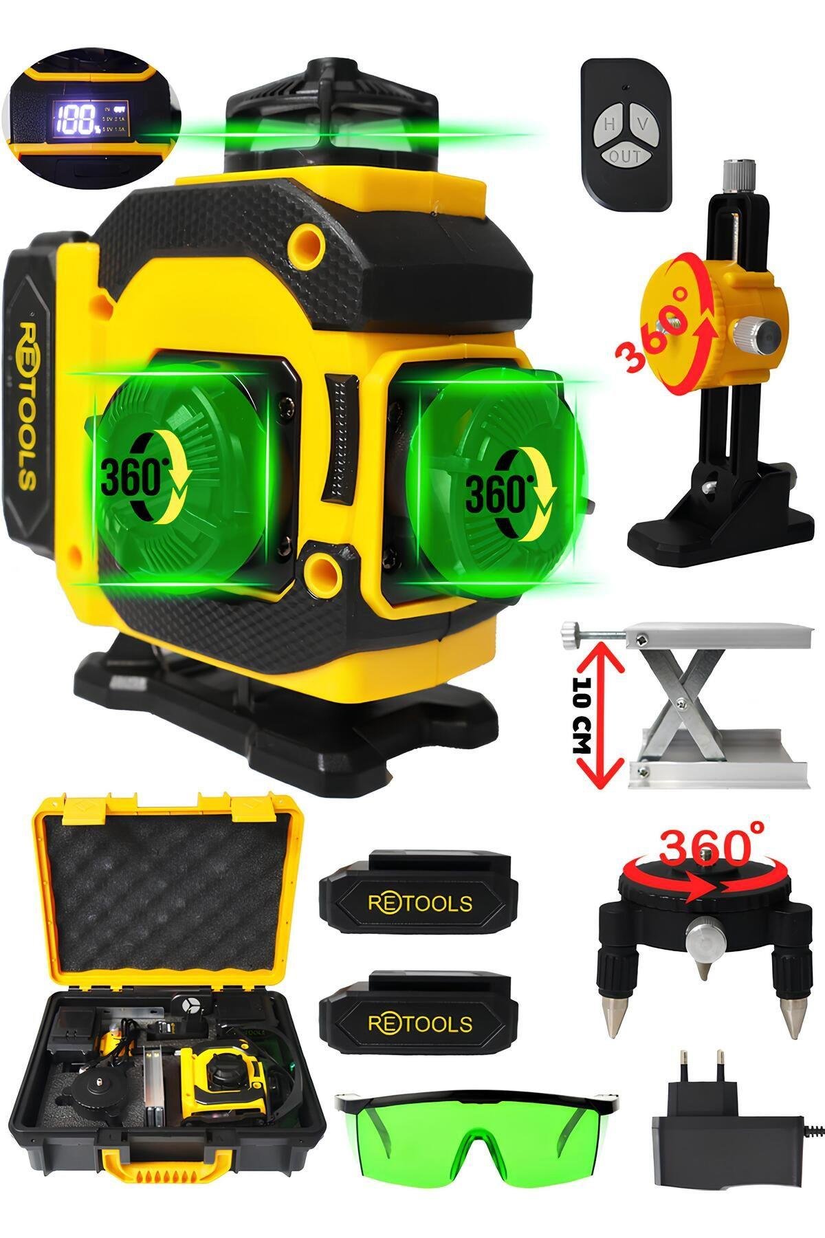 16 Yönlü Dijital Göstergeli Pro Lazer Metre
