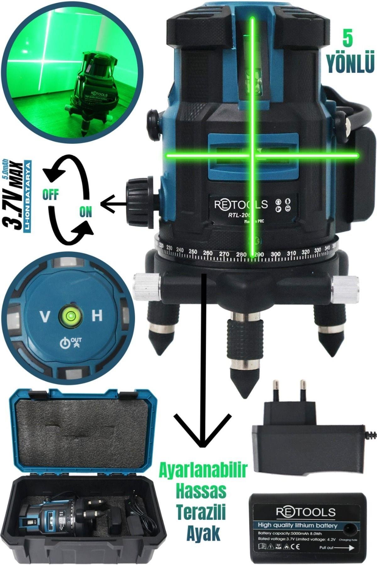 5 YÖNLÜ LAZER   HİZALAMA YEŞİL IŞIK