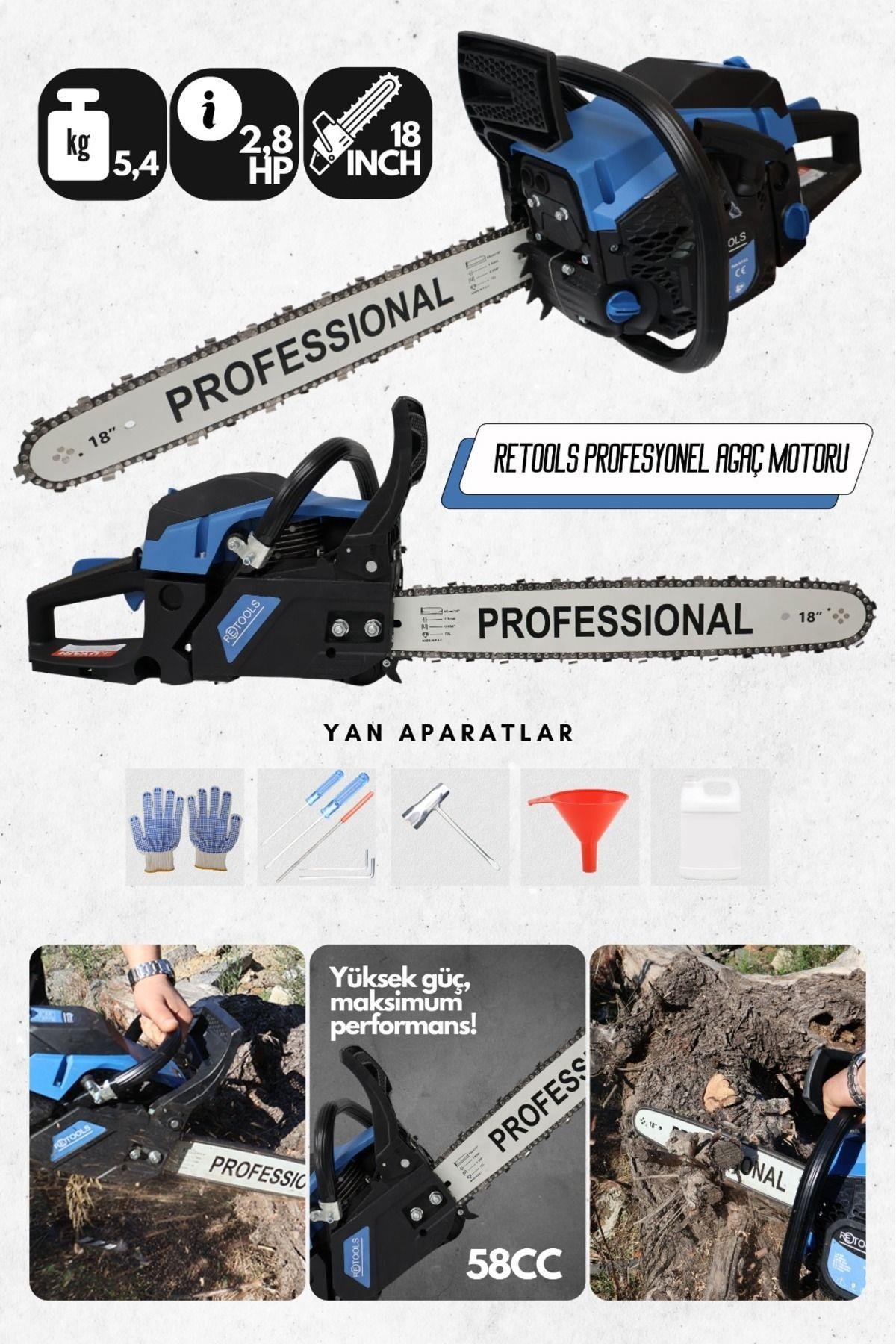 58cc Benzinli Ağaç Motoru – 2,8 Hp Gücüyle Yüksek Performans!