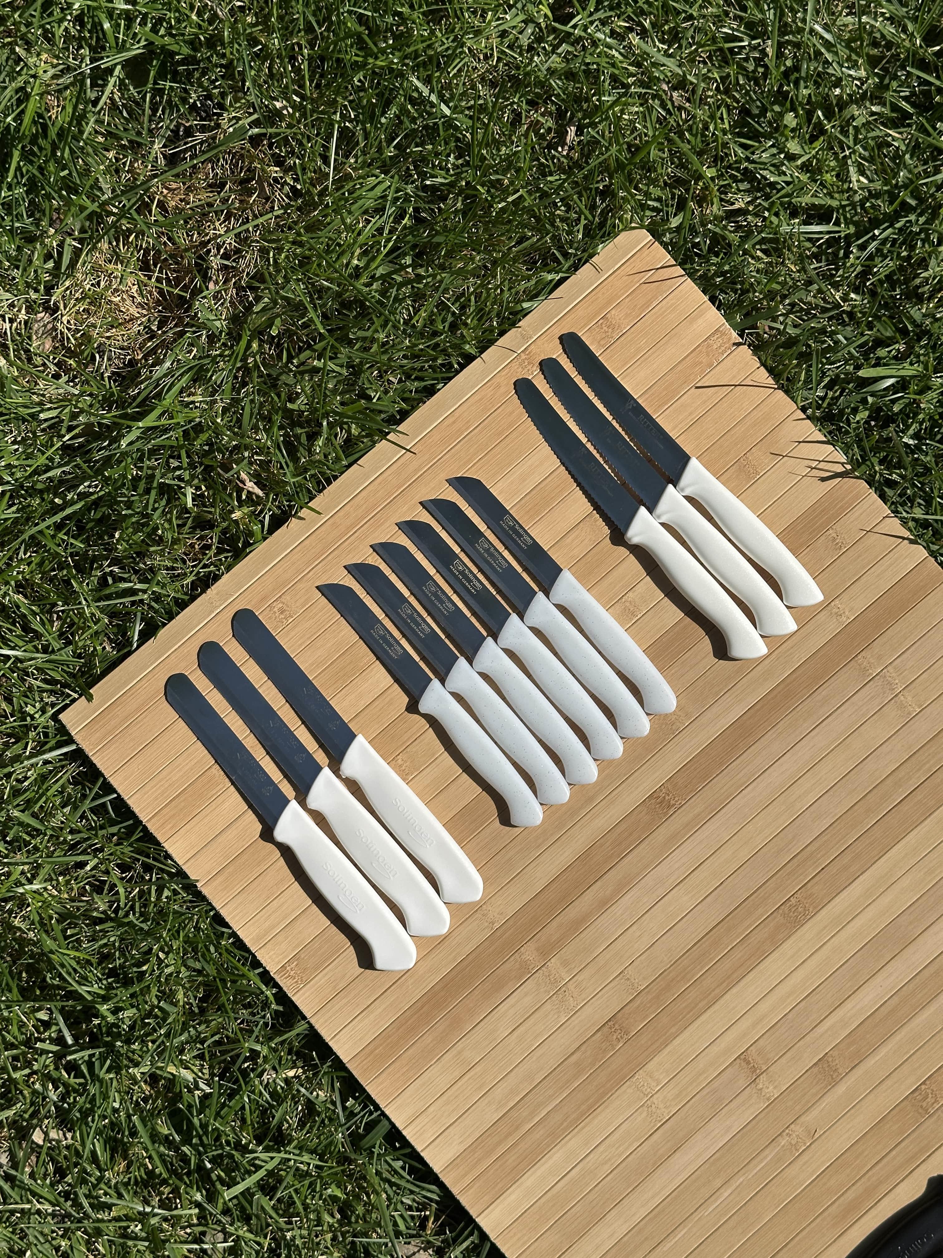 Solingen 12 Parça Beyaz Set 6 Meyve Bıçağı+3 Sebze Bıçağı+3 Ava Bıçak