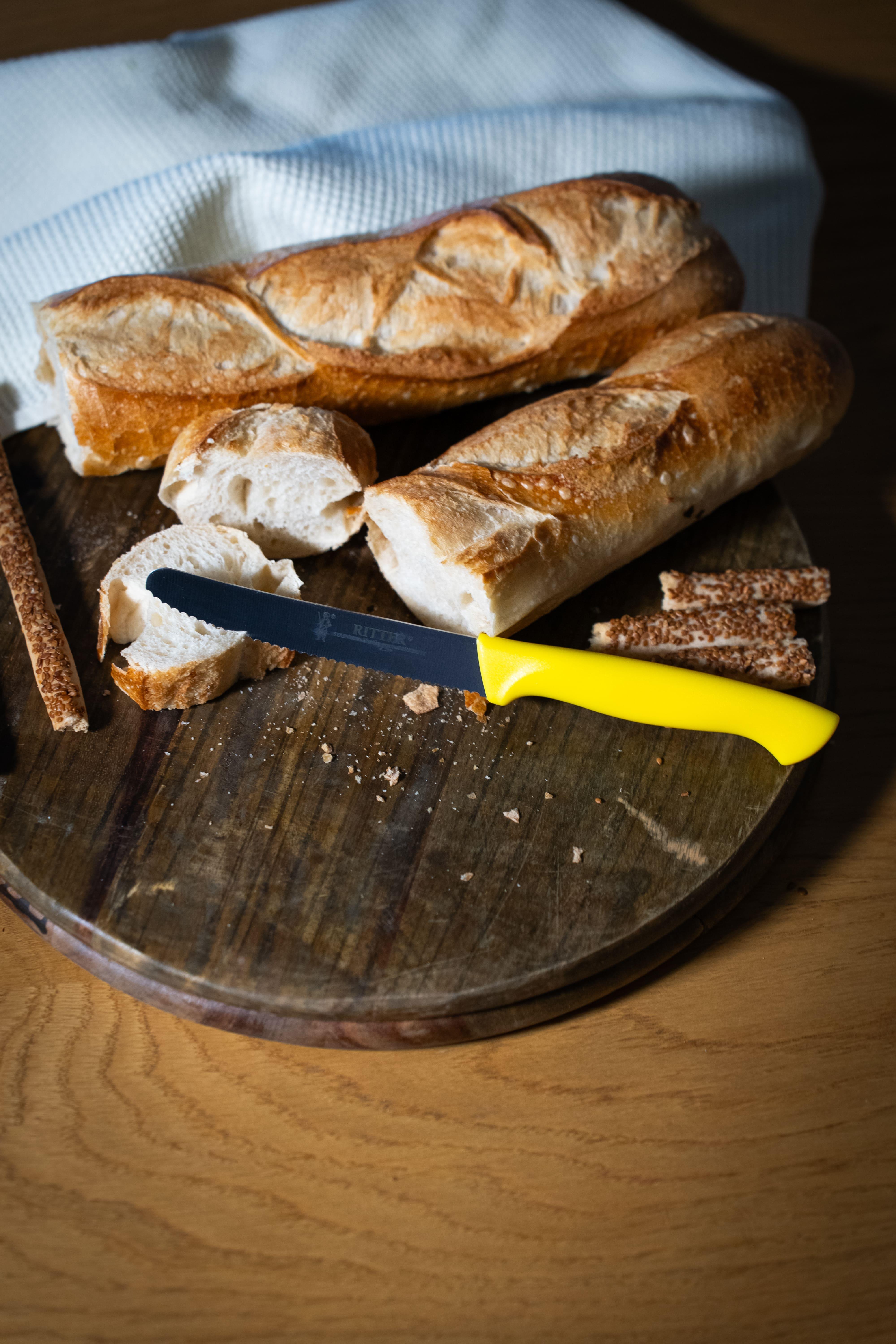 Solingen Sarı Sebze Bıçağı – Tırtıklı, 22 cm, Paslanmaz Alman Çeliği, Ergonomik Sap (Tekli)