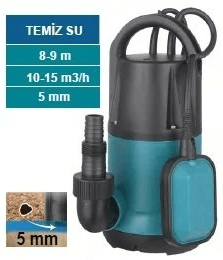 PKS-400PE 400W Plastik Gövdeli Temiz Su Drenaj Pompası