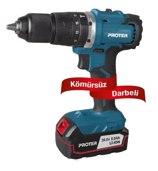 PST 540 BL 4.0 Ah 20 V Li-ion Pil 2 Vts. Darbeli Kömürsüz Şarjlı Matkap.