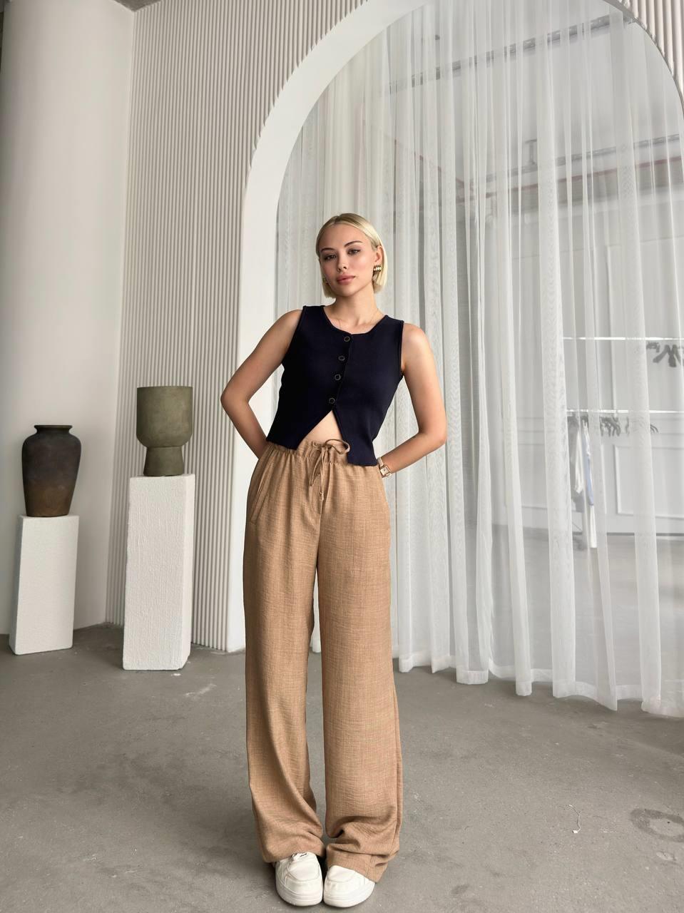 KHLOE TRİKO DÜGME DETAY CROP YELEK