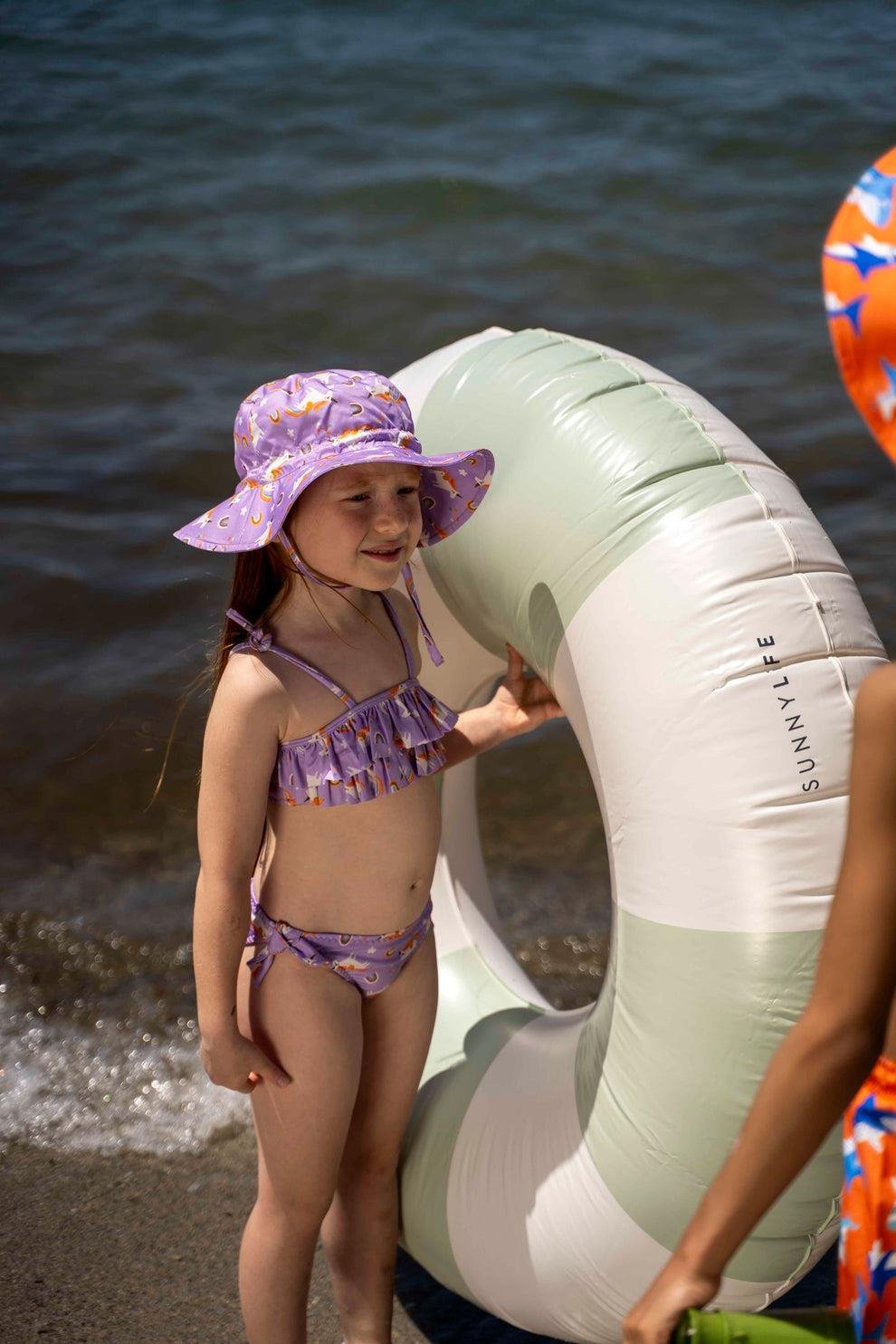 Ruffle Bikini Set - Kız Çocuk Rainbow Unicorn Lilac