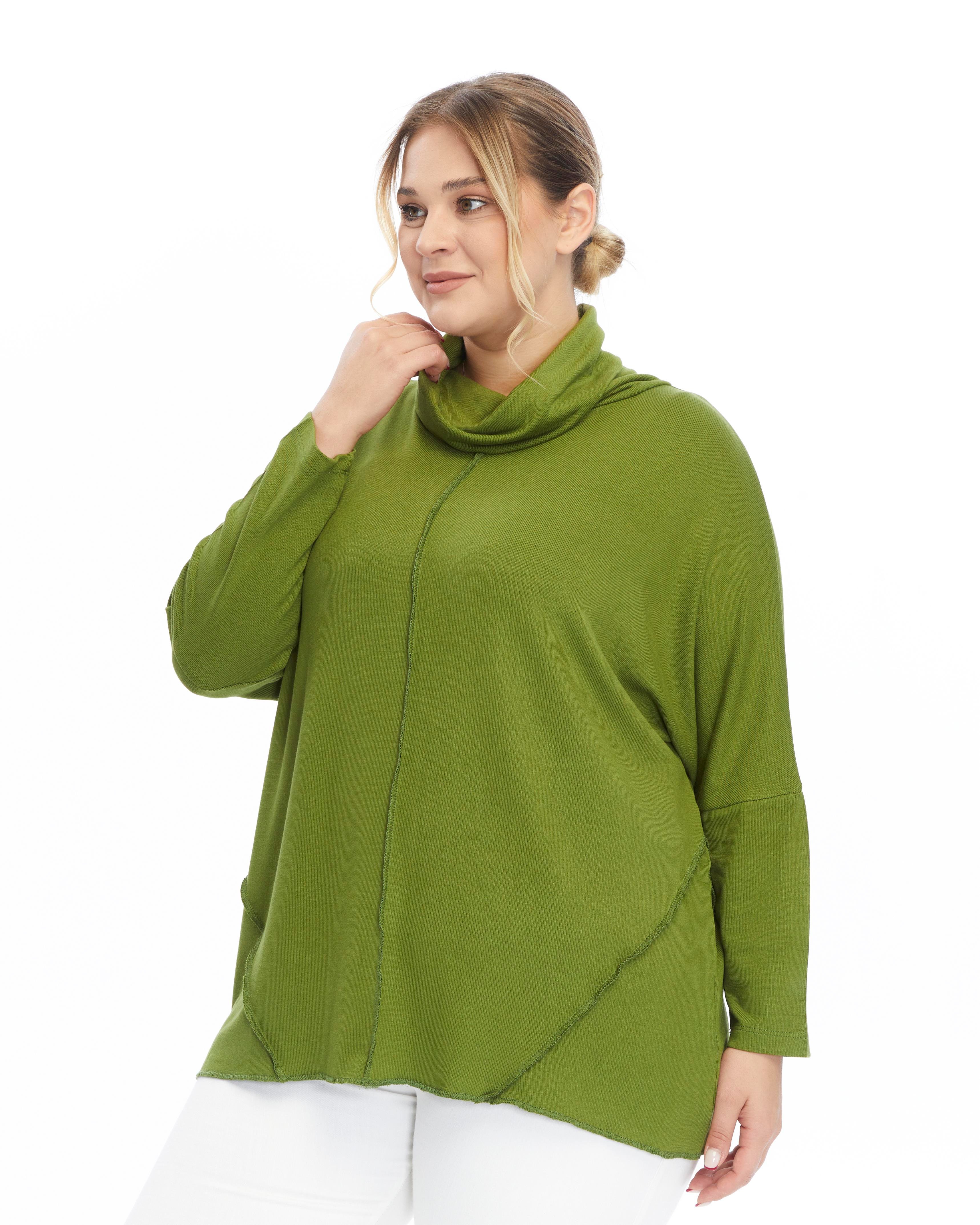 DEGAJE YAKA TERS DİKİŞLİ BLUZ
