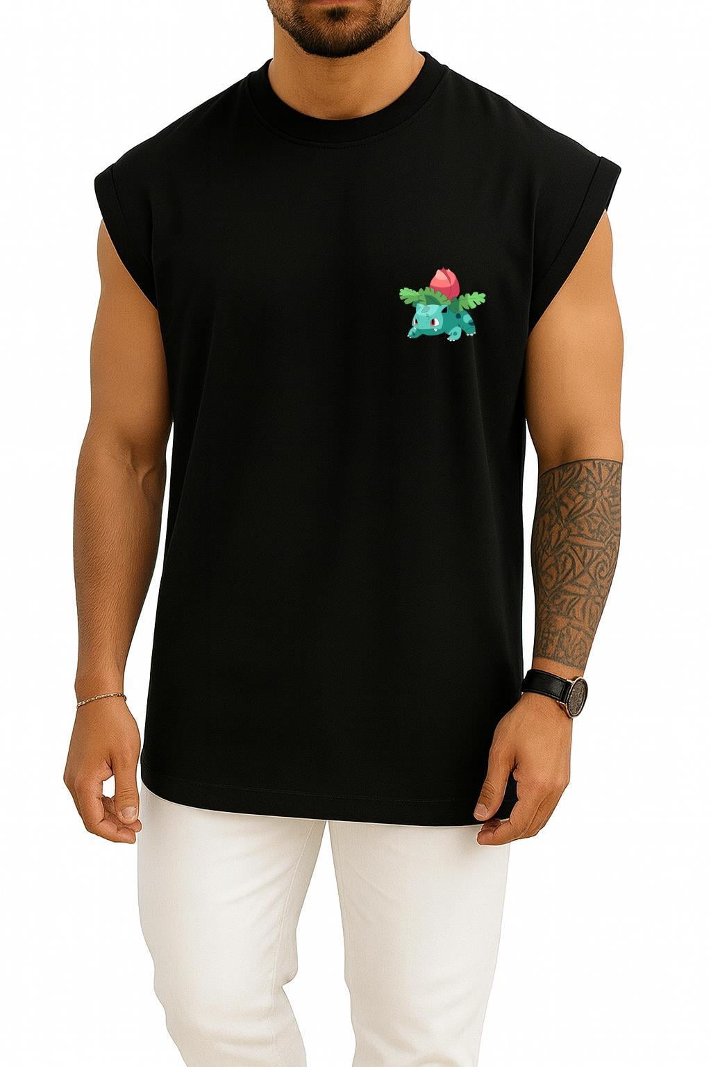 Oversize Bulbasaur Cep Baskılı Atlet