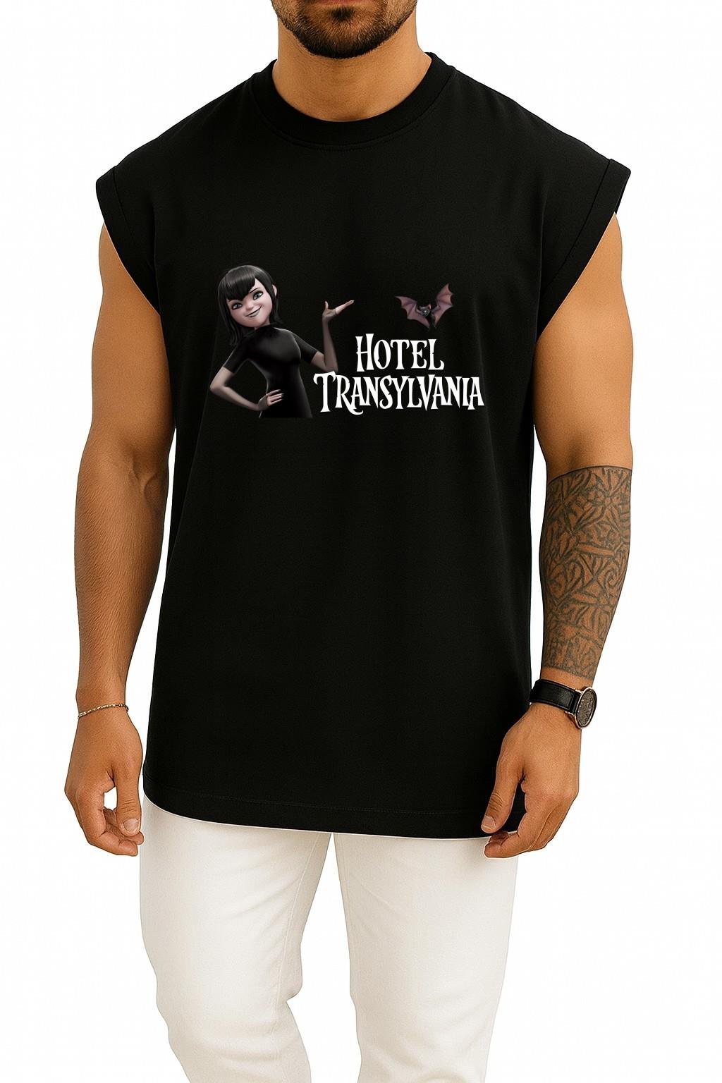 Oversize Mavis Count Dracula Hotel Transylvania Göğüs Tasarımlı Atlet