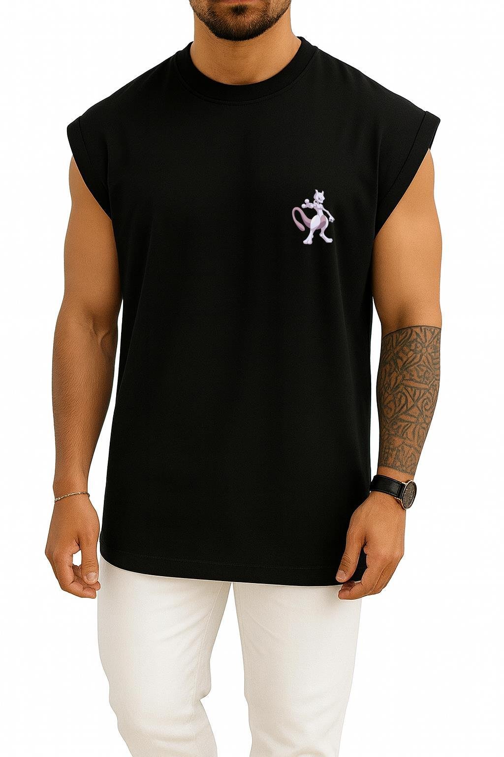 Oversize Mewtwo Cep Baskılı Atlet