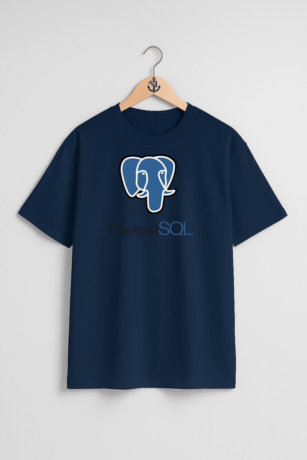Oversize Postgresql Göğüs Tasarımlı Unisex T-Shirt