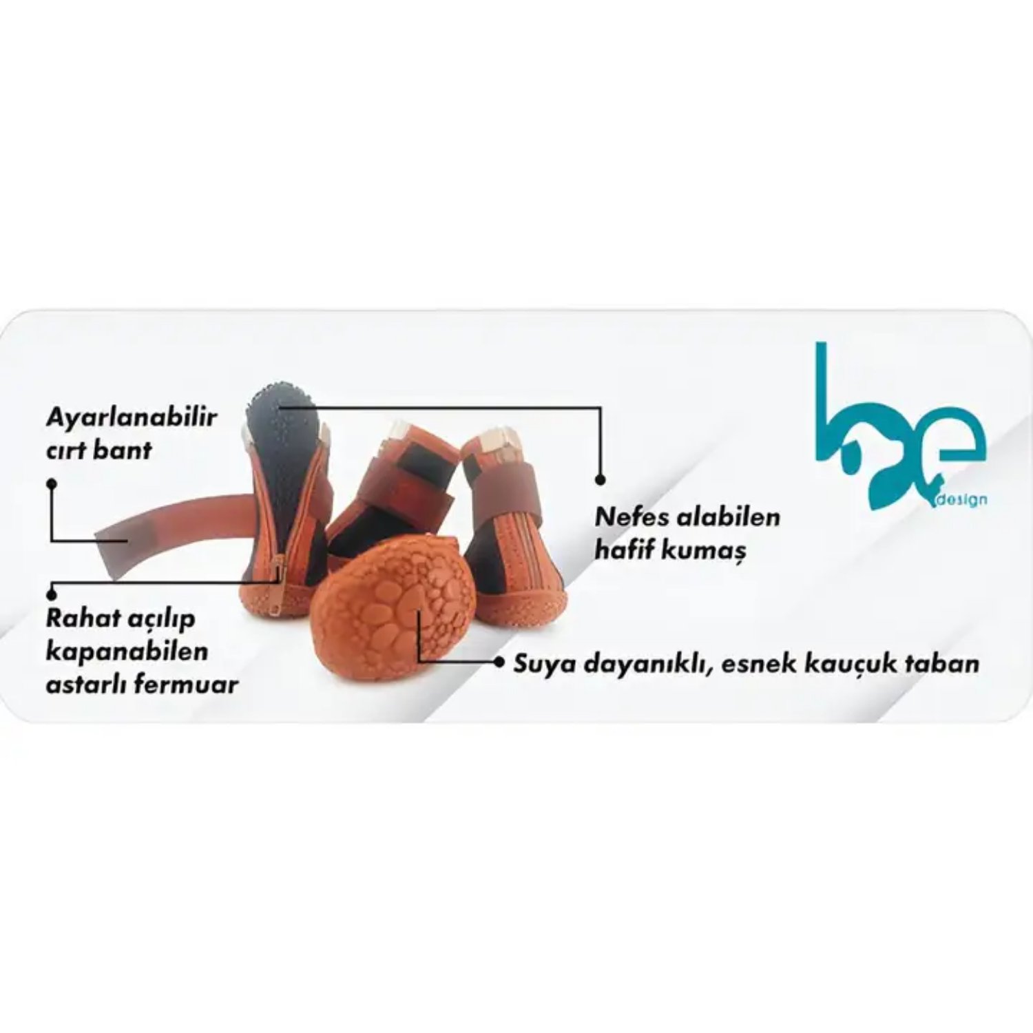 Be Design Lastikli Siyah Siyah Köpek Ayakkabısı