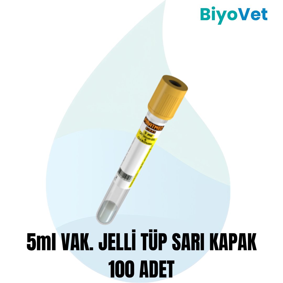 5ml JELLİ TÜP 100 ADET SARI KAPAK