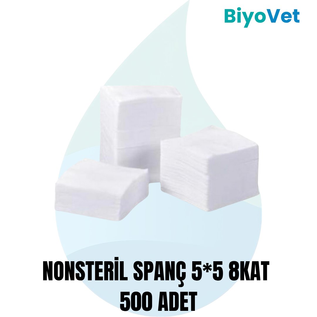 NONSTERİL SPANÇ 5cm*5cm 500 ADET