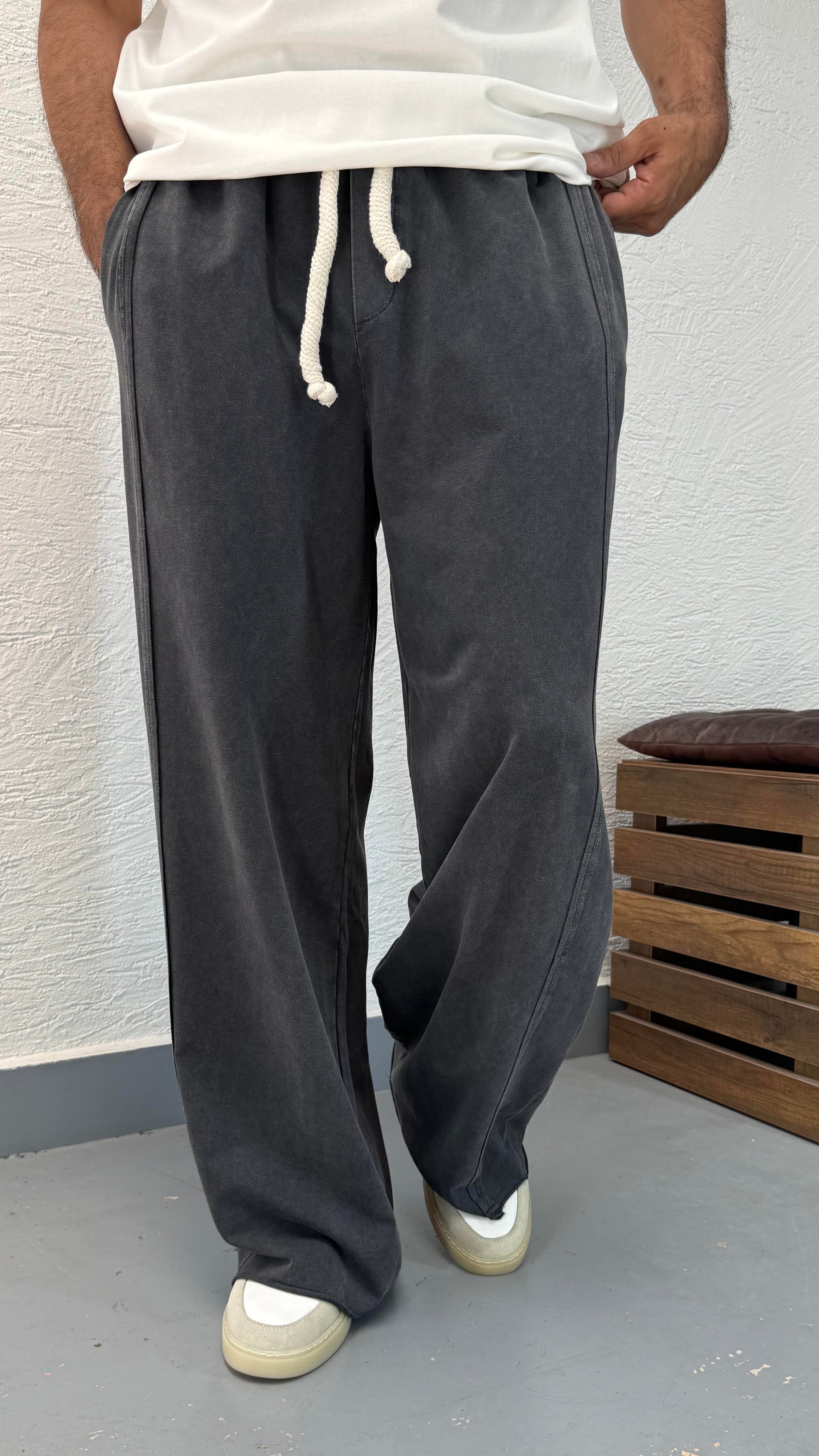                                        Yıkamalı Baggy Bol Eşofman        