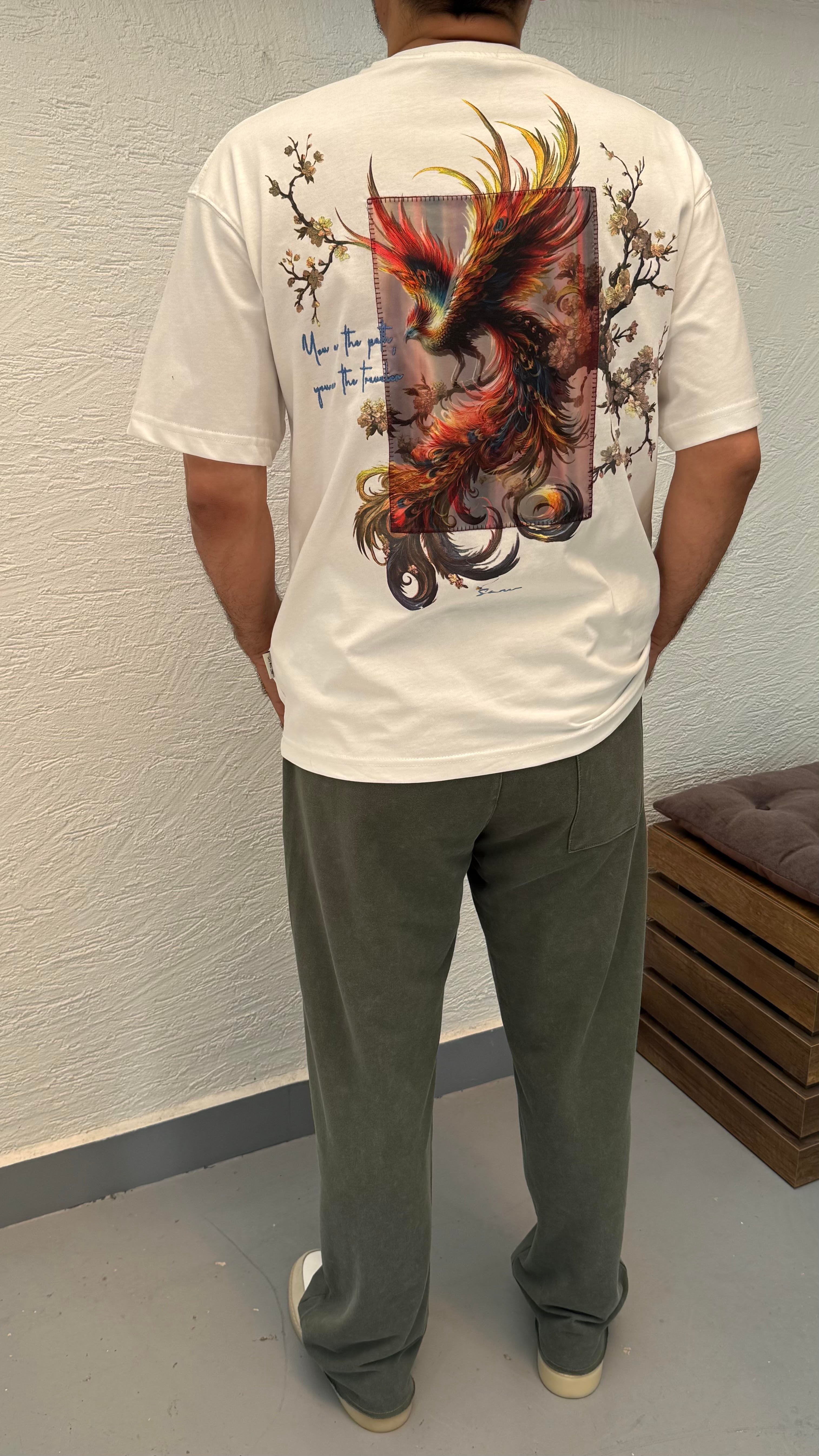 Baskı Nakış Detay Oversize Tshirt