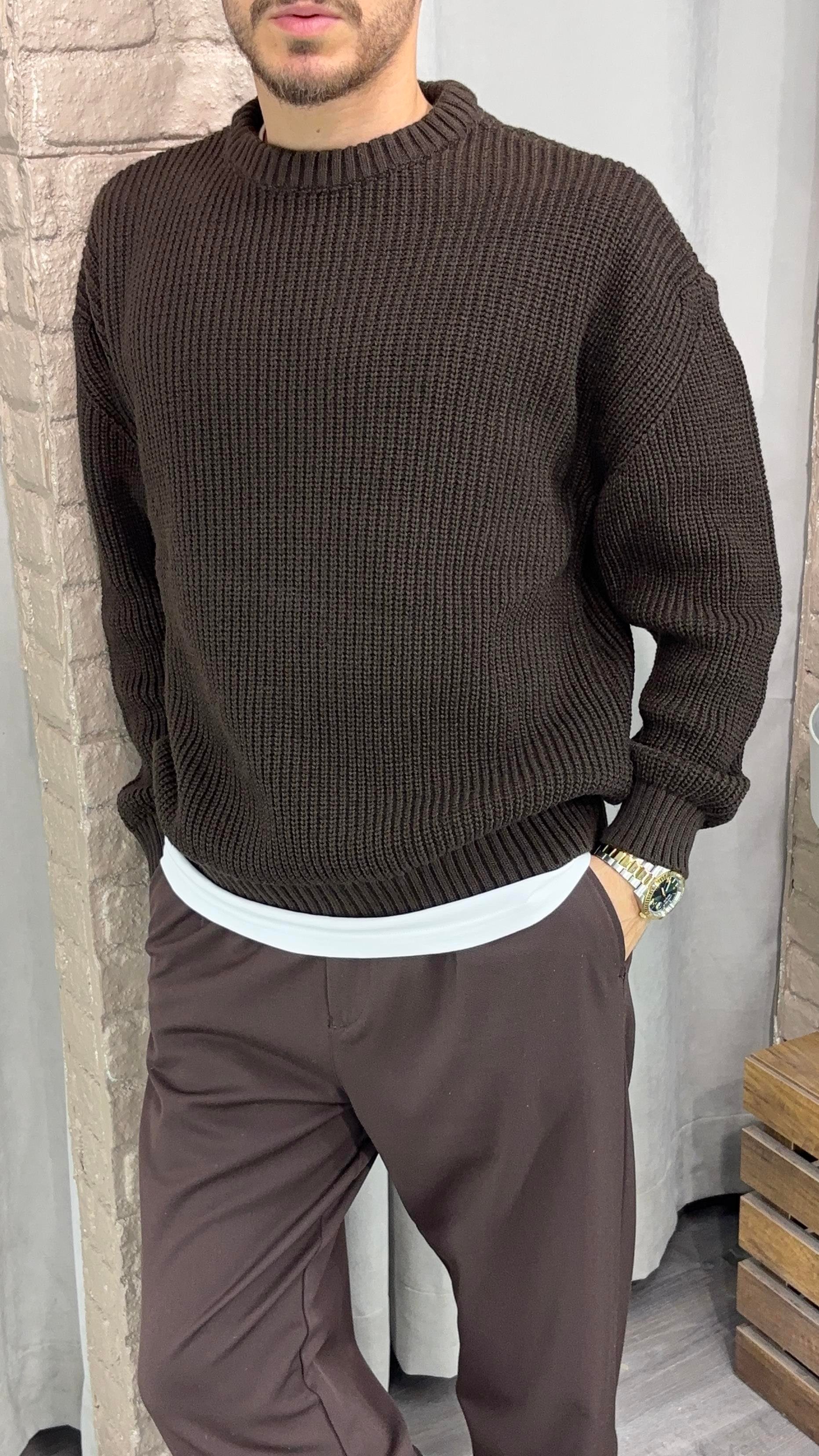 Bisiklet Yaka Oversize Kazak