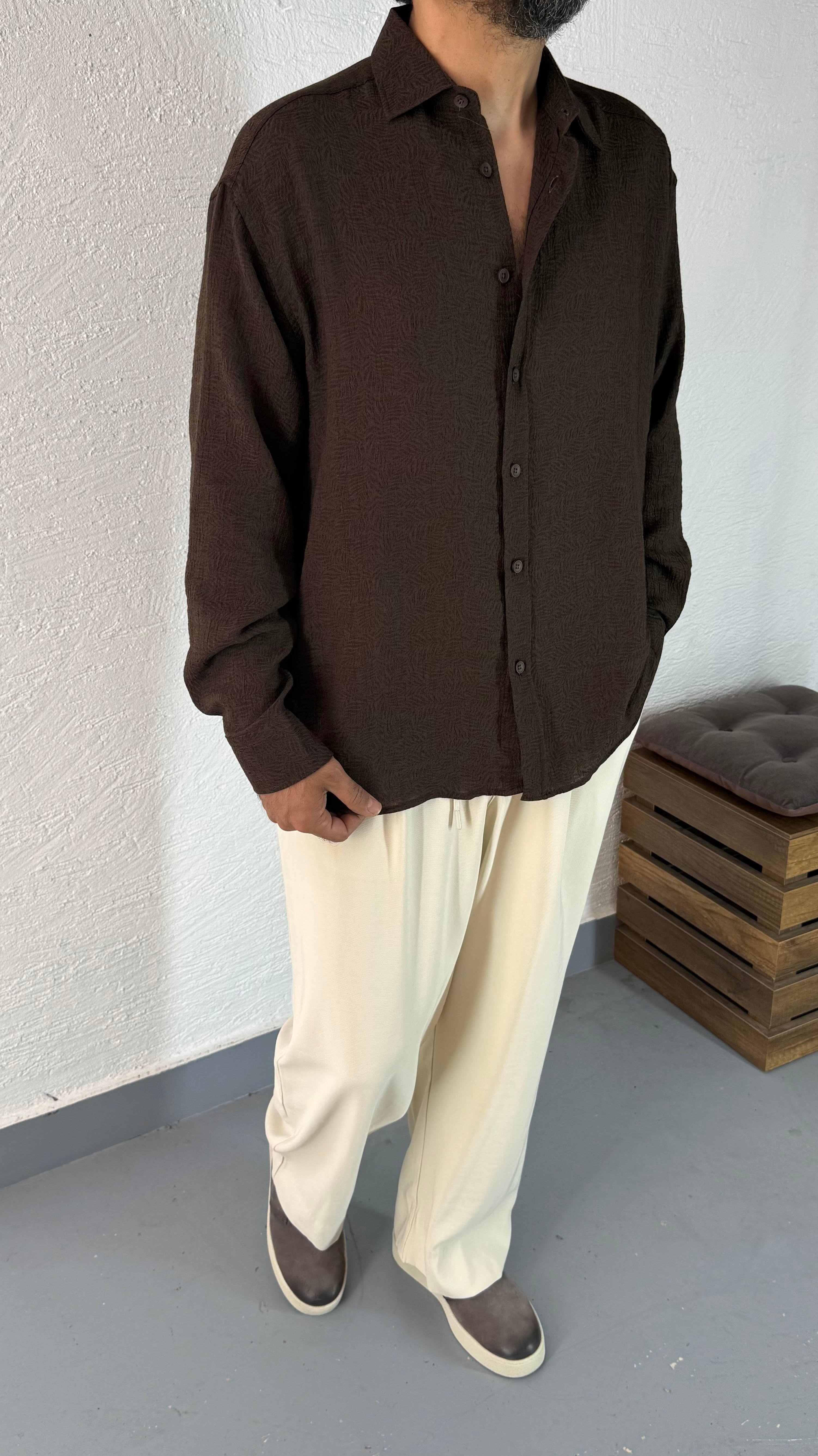 Desenli Oversize Gömlek