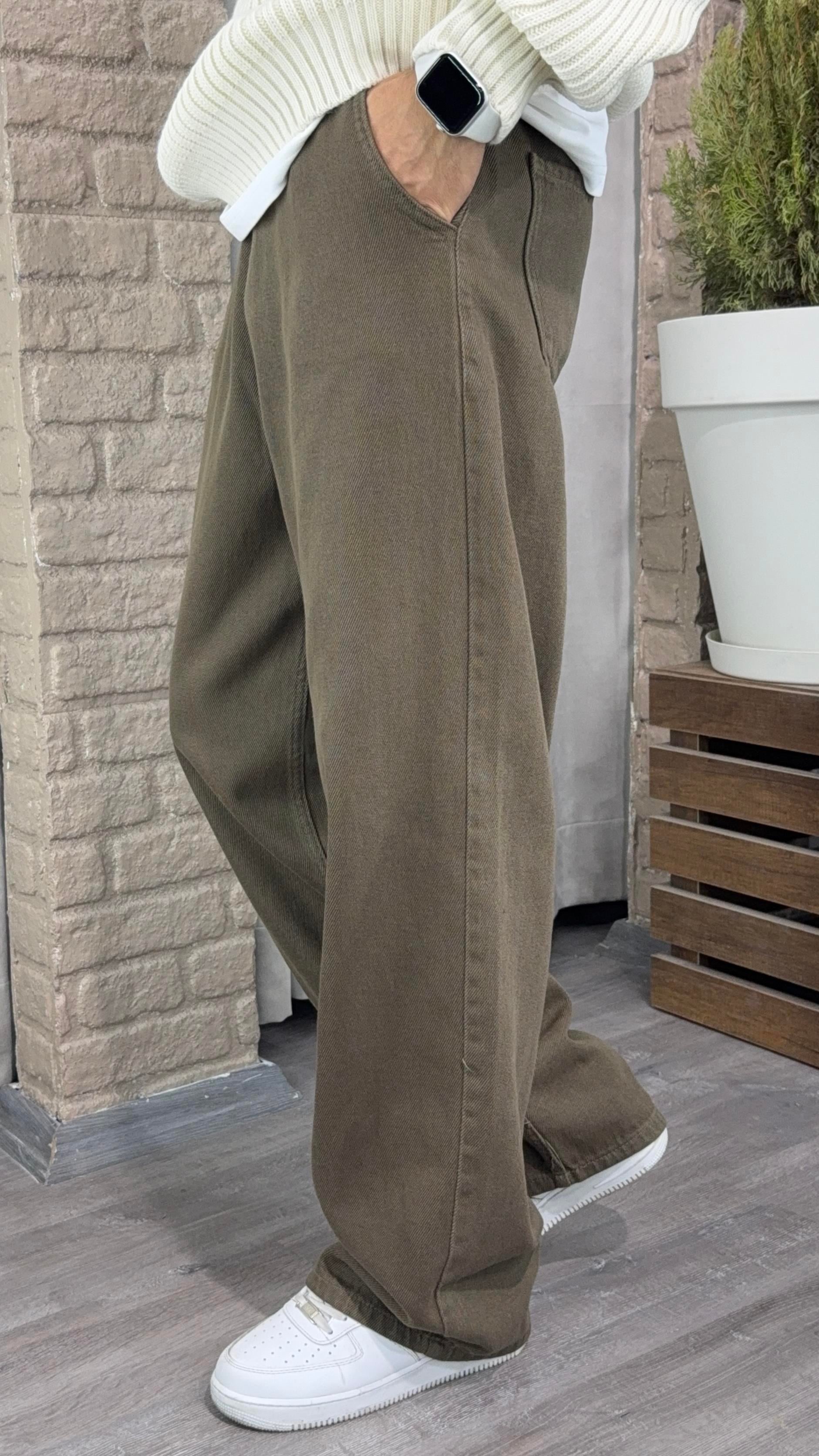Gabardin Ultra Baggy Pantolon