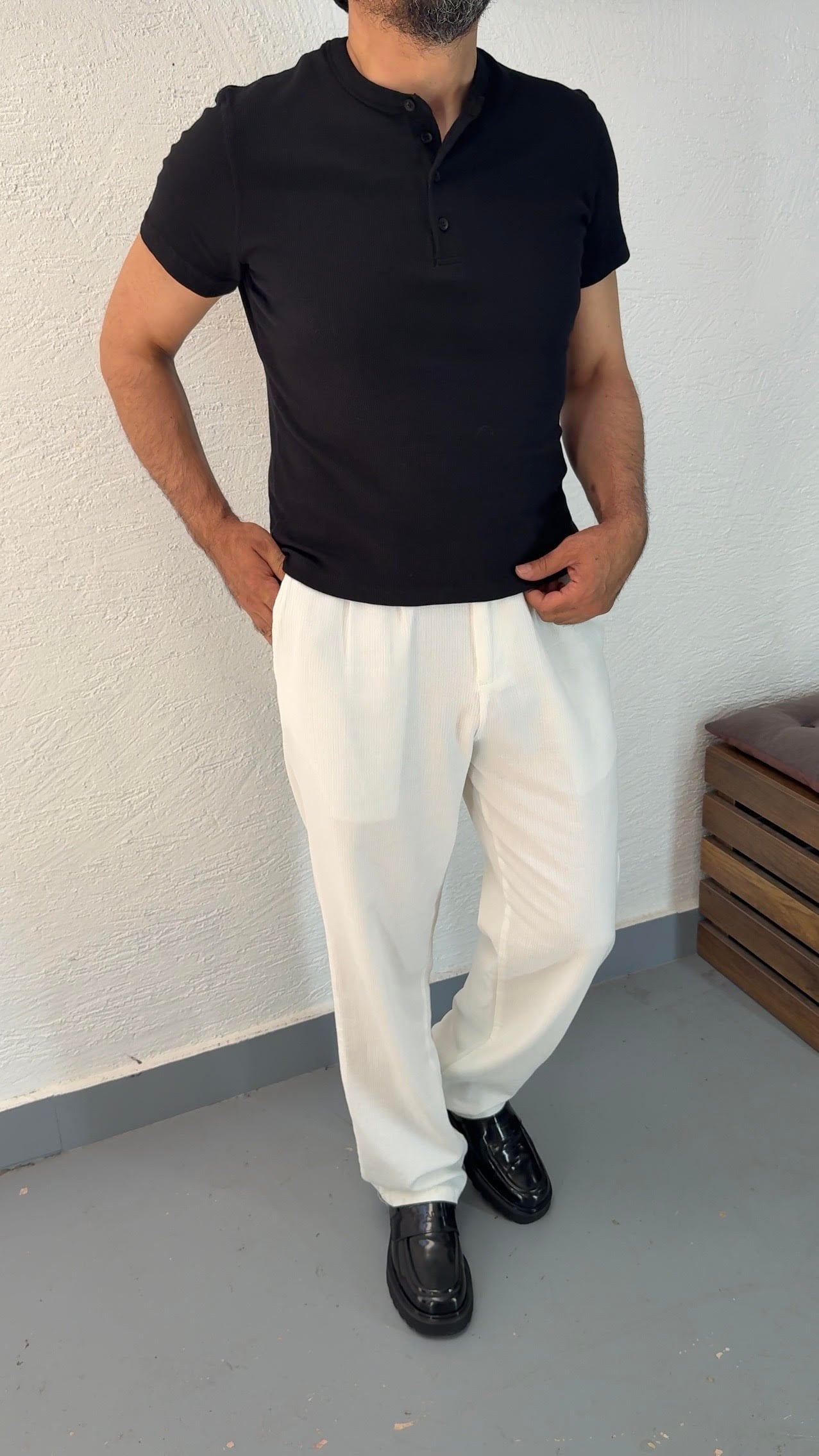 Henley Yaka Crop TShirt