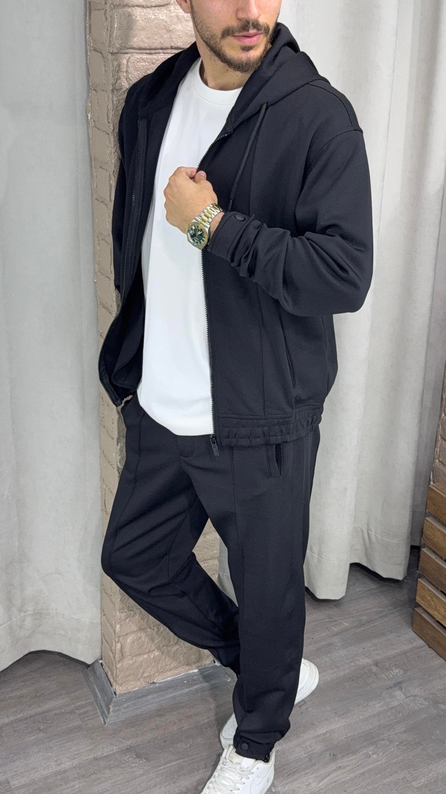 Kapüşonlu Fermuarlı Sweatshirt