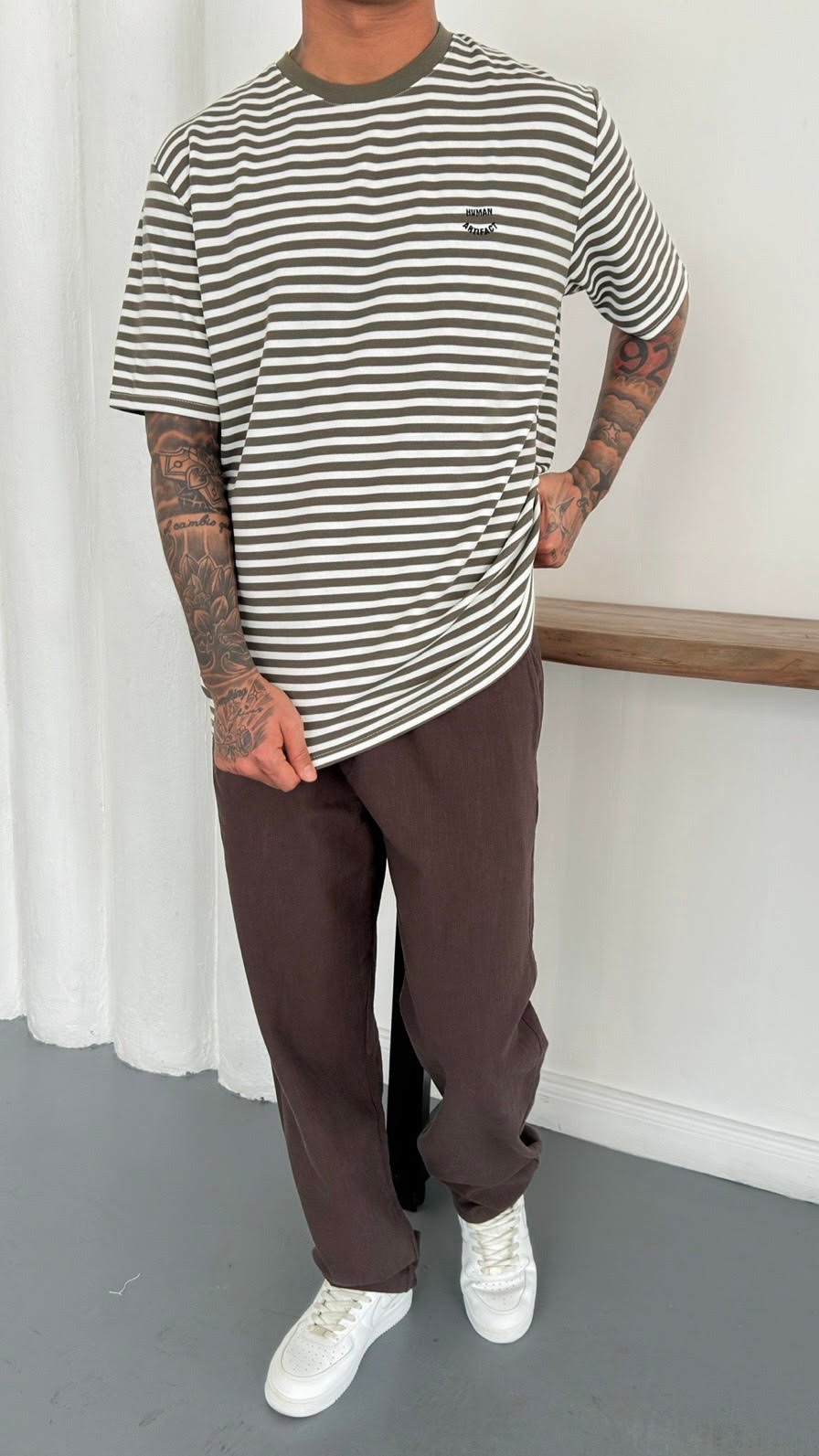 Oversize Çizgili TShirt