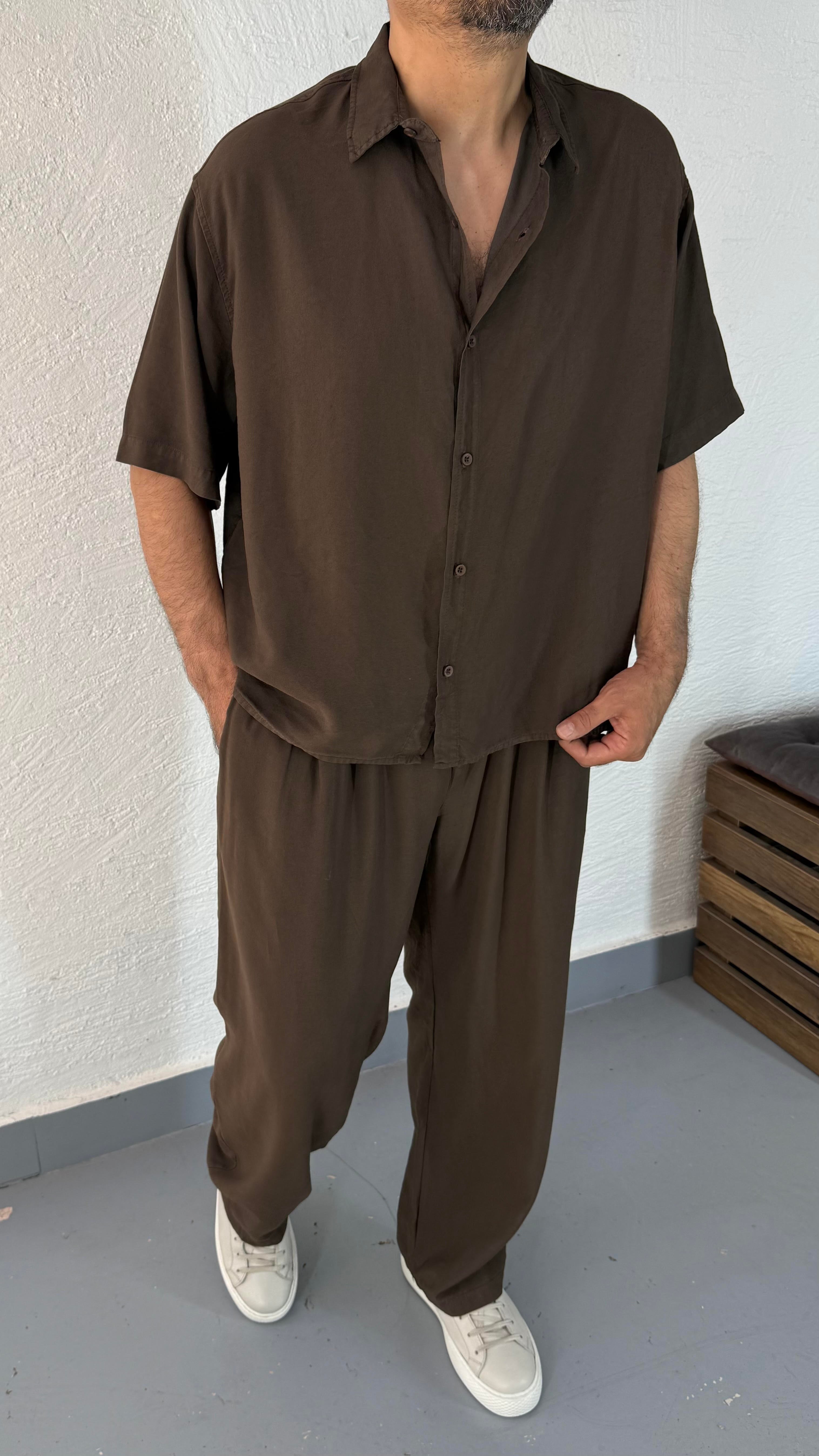 Oversize Gömlek ve Baggy Pantolon Takım