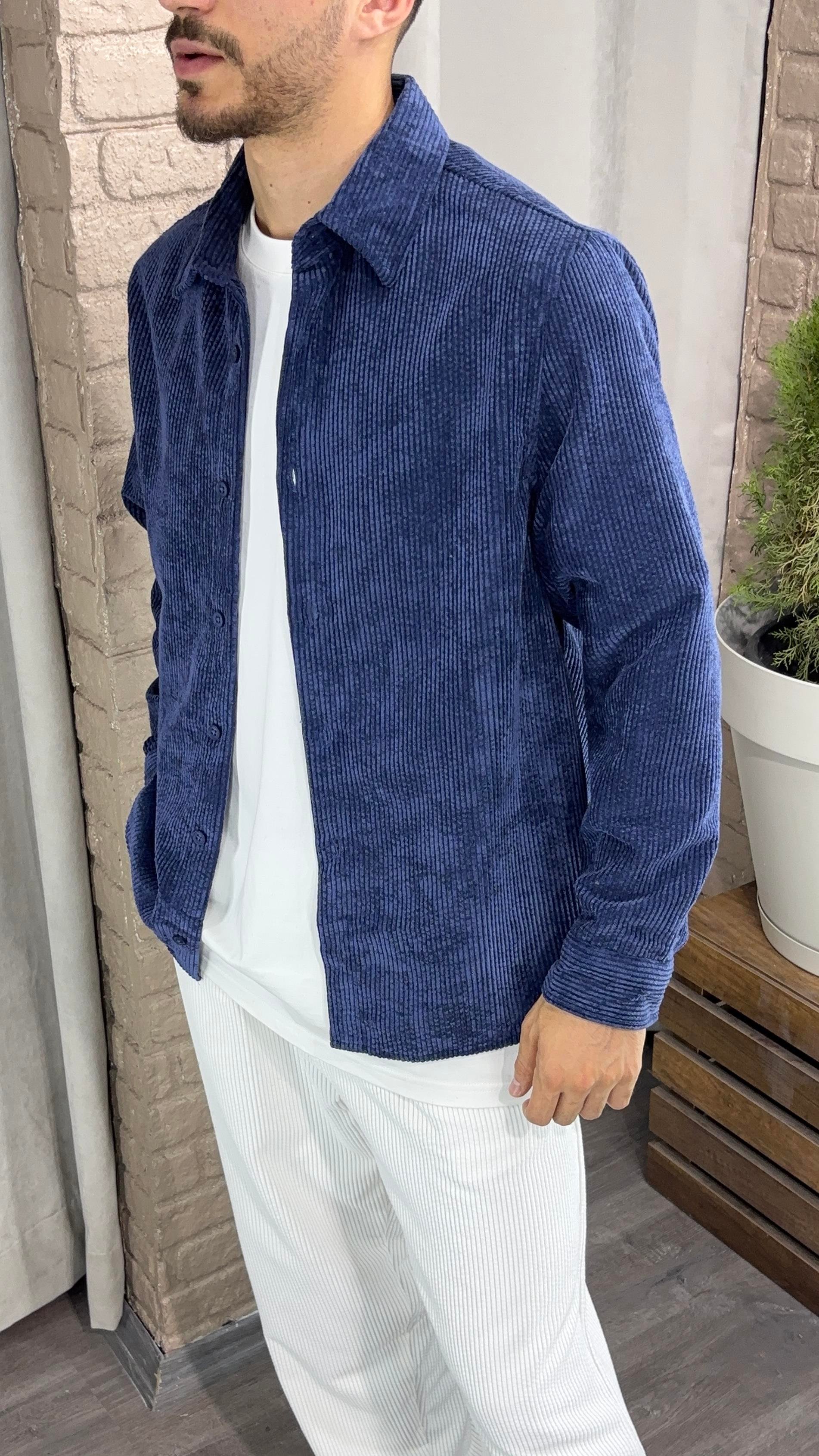 Oversize Kadife Gömlek 