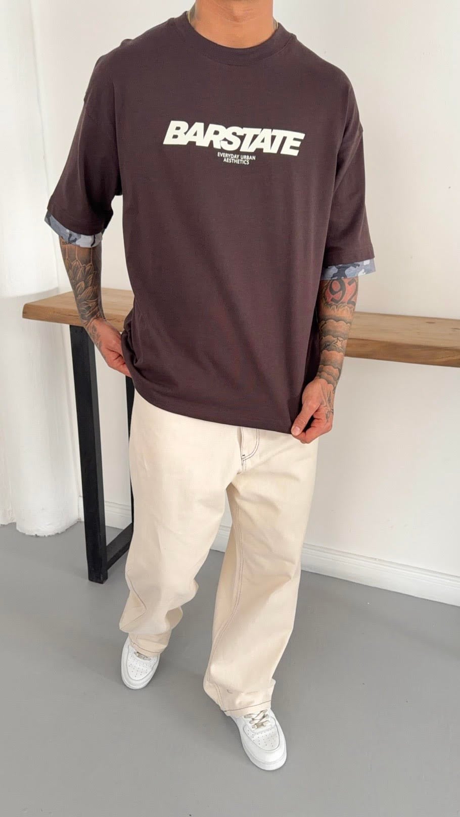 Oversize Kol Detay Tshirt