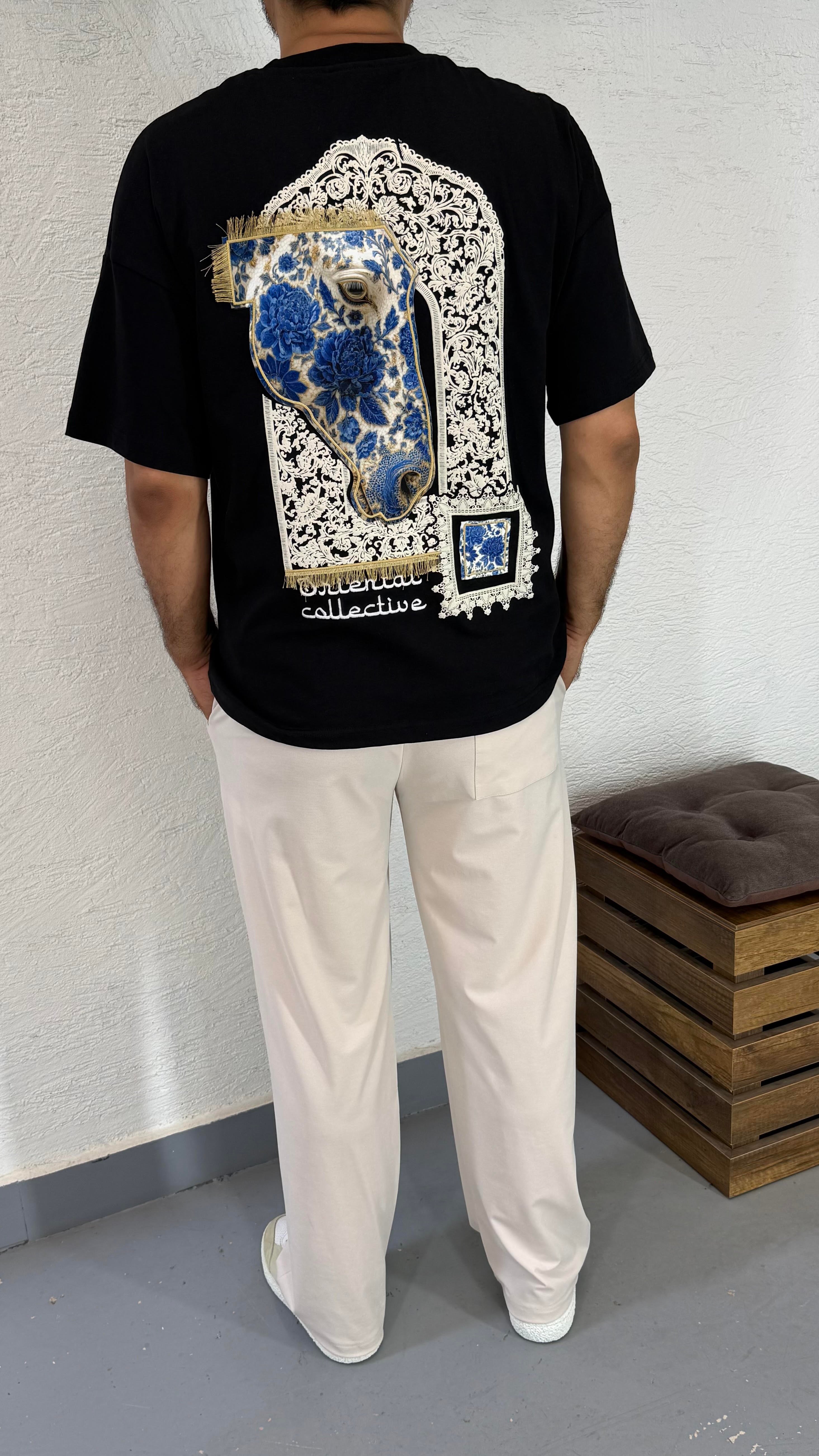 Oversize Nakış ve Baskı Detay Tshirt