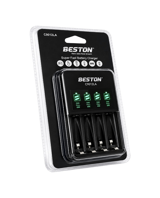 Beston C9012LA AA/AAA 4lü Ekranlı Hızlı Pil Şarj CihazıBeston C9012LA AA/AAA 4lü Ekranlı Hızlı Pil Şarj CihazıPil Şarj Cihazları 